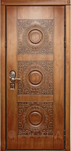 Фото стальная дверь Трёхконтурная дверь с зеркалом №13 с отделкой Порошковое напыление