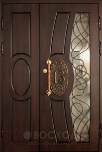 Фото стальная дверь Парадная дверь №110 с отделкой Массив дуба