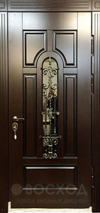 Фото стальная дверь Дверь с ковкой №16 с отделкой Порошковое напыление
