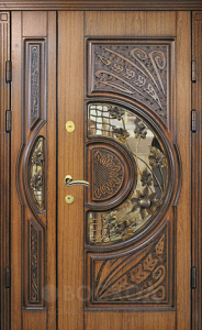 Фото стальная дверь Парадная дверь №80 с отделкой Массив дуба
