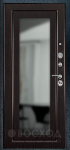 Фото  Стальная дверь С зеркалом №63 с отделкой Ламинат