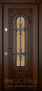 Фото стальная дверь Дверь с ковкой №13 с отделкой Порошковое напыление