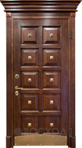 Фото стальная дверь Парадная дверь №374 с отделкой Массив дуба