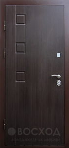Фото  Стальная дверь Дверь в дом из бруса №11 с отделкой МДФ Шпон