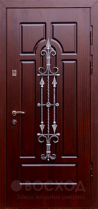 Фото стальная дверь Дверь с ковкой №18 с отделкой МДФ ПВХ