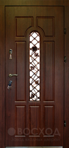 Фото стальная дверь Дверь с ковкой №10 с отделкой МДФ ПВХ
