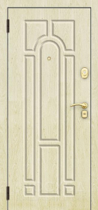 Фото  Стальная дверь МДФ №547 с отделкой Массив дуба