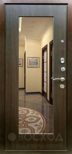 Фото  Стальная дверь С зеркалом и терморазрывом №100 с отделкой МДФ ПВХ