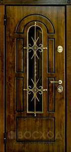 Фото  Стальная дверь Дверь с ковкой №11 с отделкой Ламинат