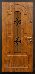 Фото  Стальная дверь Дверь с ковкой №12 с отделкой Ламинат