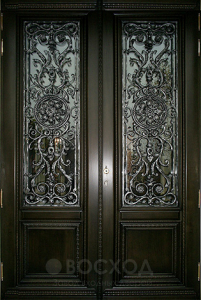Фото стальная дверь Парадная дверь №12 с отделкой Массив дуба