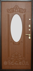 Фото  Стальная дверь С зеркалом и терморазрывом №94 с отделкой МДФ ПВХ