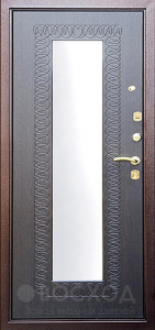 Дверь с внутренним открыванием и зеркалом №73 (шагрень / грей) - фото №2